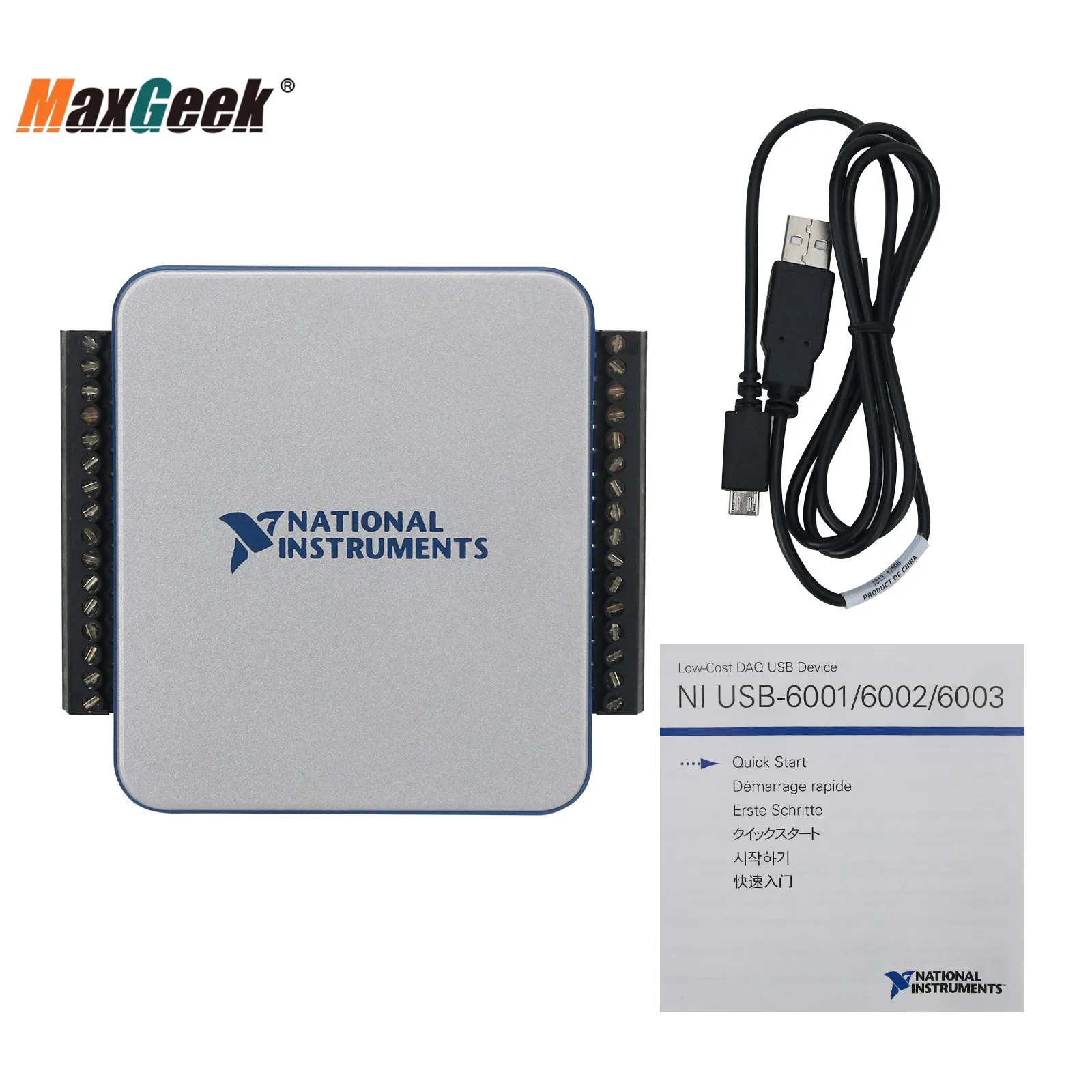 

Maxgeek Оригинальное стандартное USB устройство DAQ 782608-01 DAQ для сбора данных NI National Instruments