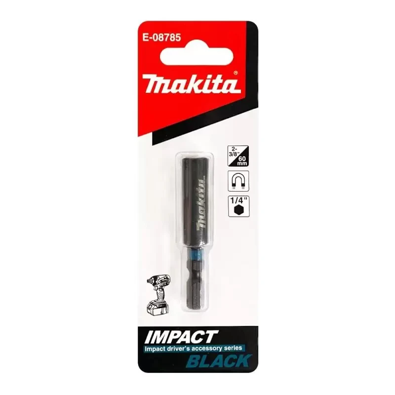 Makita E-08785 충격 자기 확장 비트 홀더 60MM/1/4 육각형 녹 방지 도구 액세서리
