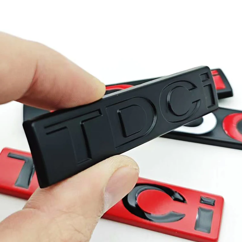 3D 메탈 자동차 스타일링 로고 TDCI 배지 스티커 리어 트렁크 엠블럼 펜더 사이드 데칼 (포드 포커스, 몬데오, 피에스타, 쿠가 액세서리용)