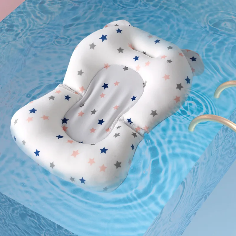 휴대용 아기 욕조 패드, 조절 가능한 목욕 욕조 샤워 쿠션, 신생아 지지 시트 매트, 접이식 아기 목욕 시트, 플로팅 워터 패드