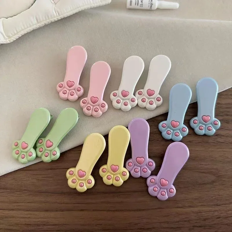 Japanese New Cute Cat Paws Hairpin 2023 Summer Fashion Bobby Pin Charm  Alligator Clips Hair Accessories for Women Kids Headwear
