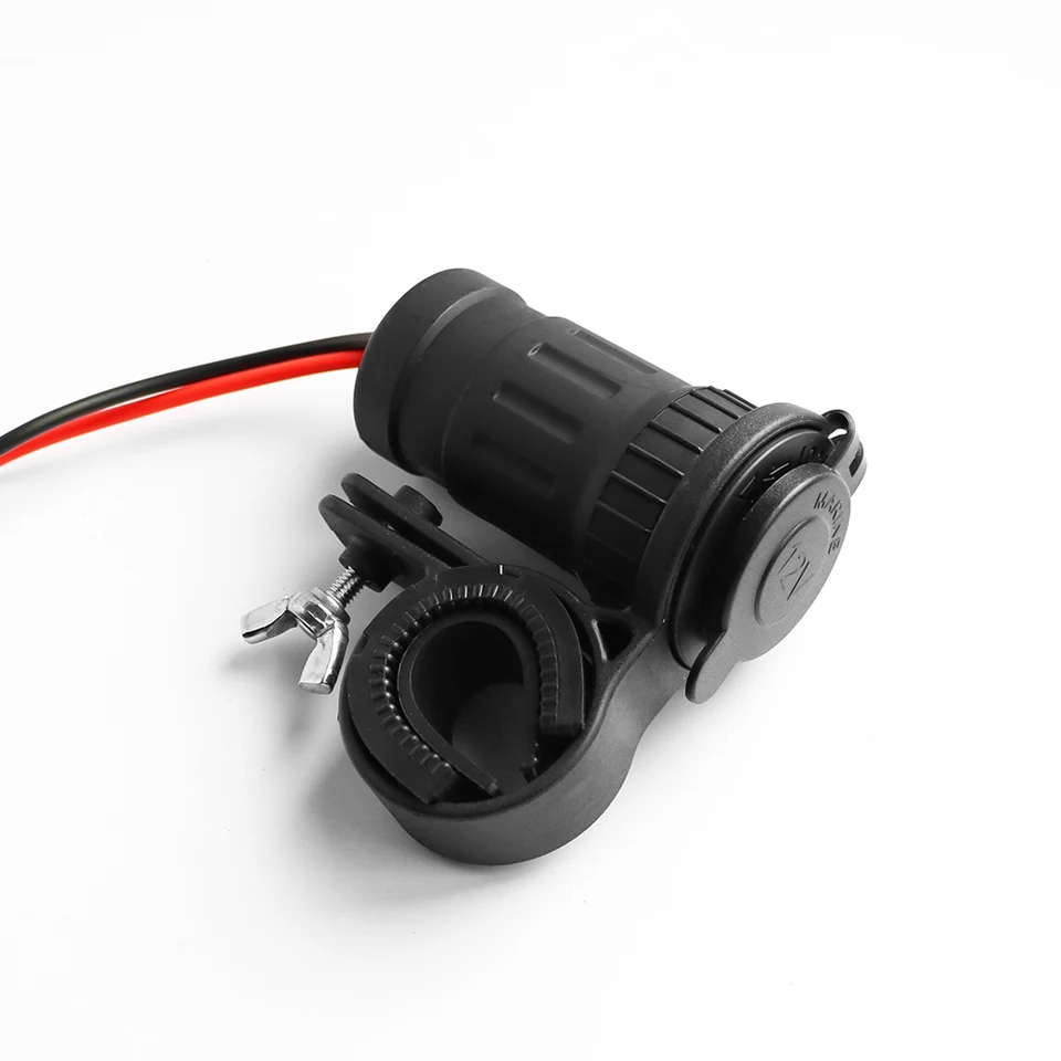 Presa Accendisigari 12V/24V Con Tappo Impermeabile IP65, Fusibile 10A E Cavo Da 60 Cm - Ideale Per Auto, Moto, Camper