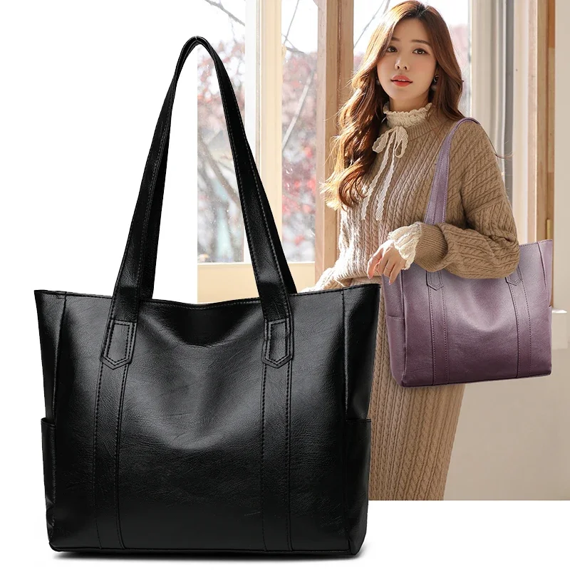 

Travel New Womens Totes Fashion Capacity Ladies Female Leather For Designers Bag Bags Luxury Top-handle Bag High Shoulder PU Bag
