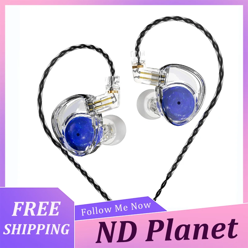 Nd Planet Headphones Dynamic Drive Hifi Earphone Stereo Bass Earbud Dj Music Sport Headsets with Detachable Cable