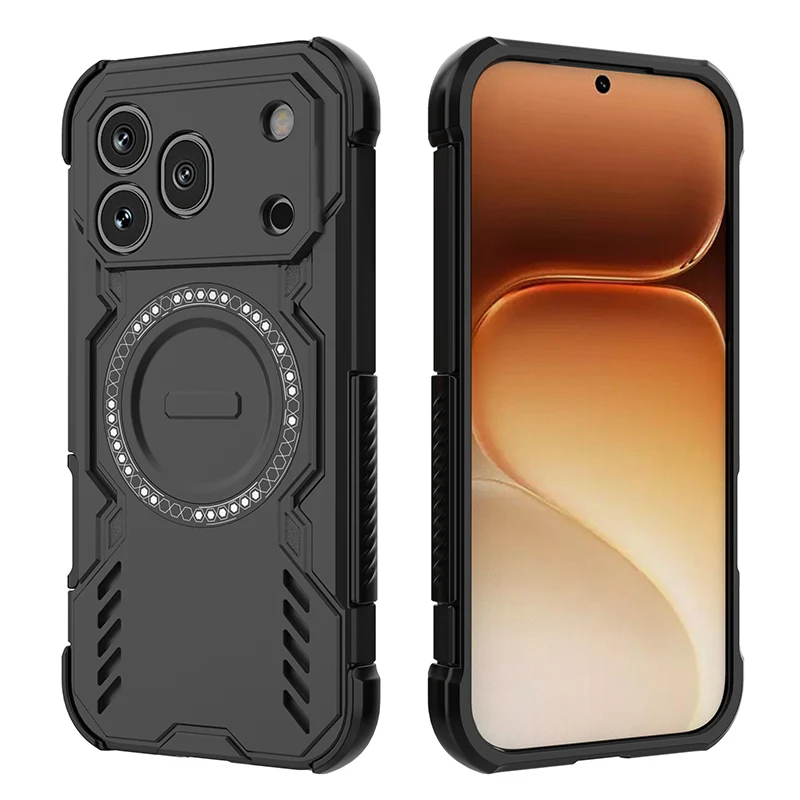 Enhanced Heat Dissipation Magnetic Protective Case with Anti-Drop and Anti-Explosion Features