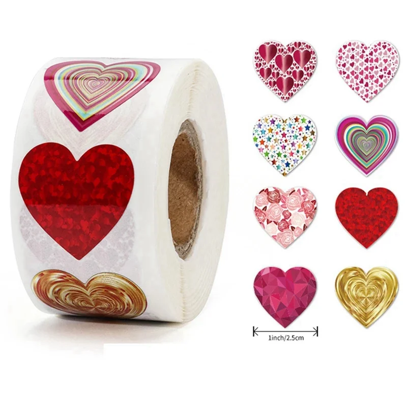Envelope Invitation Heart Shape Seal Labels Valentines Day Wedding Gift Box Bag Decoration Birthday Party
