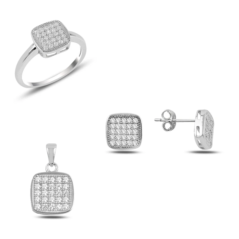 

Silver 925 Sterling Zircon Cubic Zirconia Set