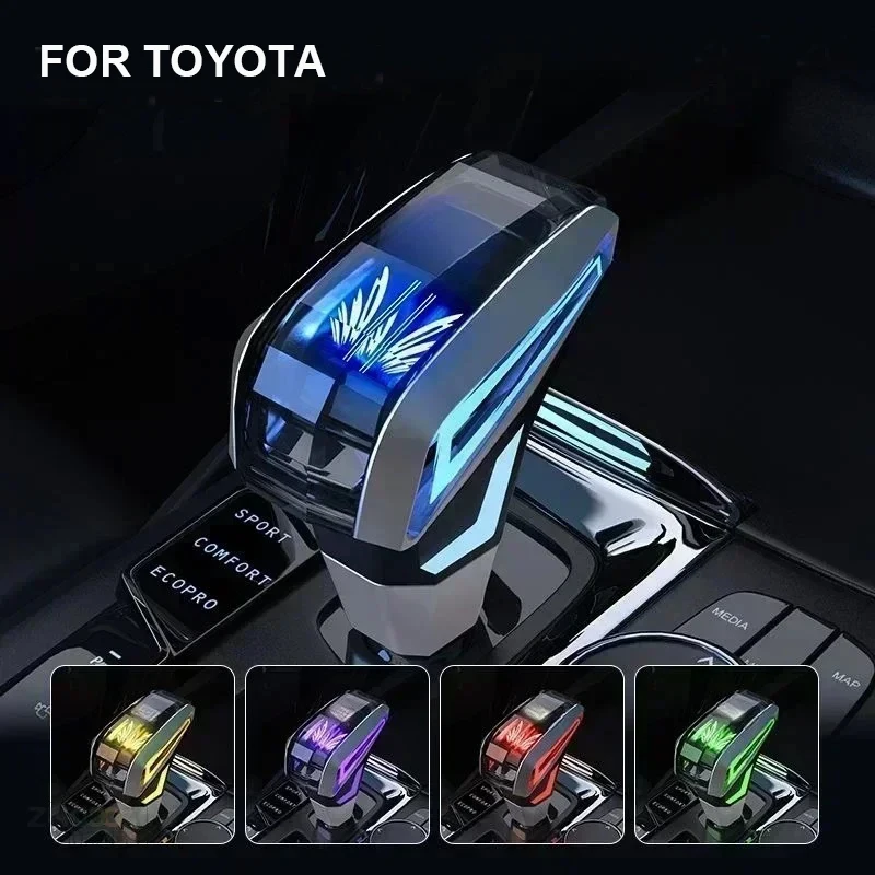 

Рукоятка рычага переключения передач для Toyota Corolla Camry Rav4 Alphard Ex AYGO Vios Highlander Land Cruiser светодиодный 7 цветов кристальная рукоятка Рычажная головка