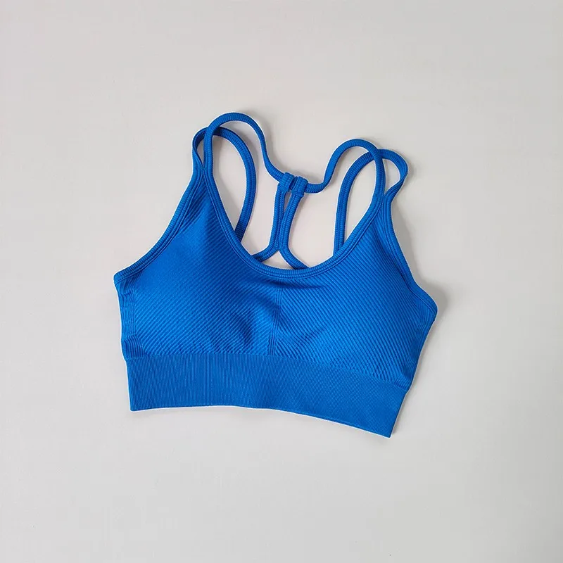 Women's Matte Flex Multi Strap Racerback Sports Bra - Light Blue - XS /  Light Blue