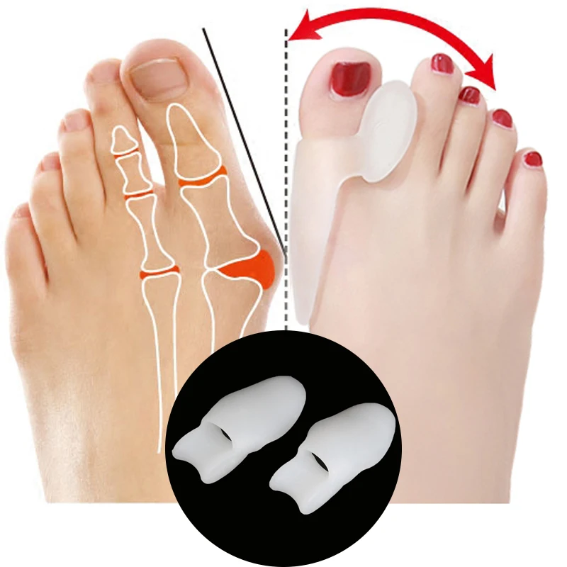 

Silicone Toe Separator Bunion Corrector Big Toe Stretcher Hallux Valgus Finger Straightener Splint Foot Care Pedicure Tools