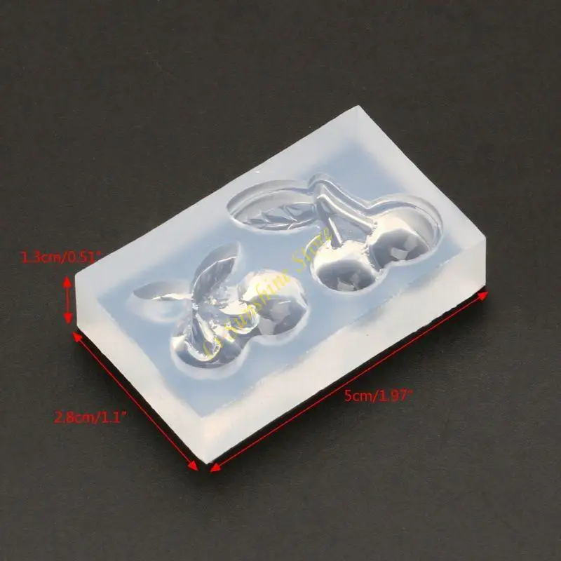 Resin Casting Mold Cherry Epoxy Resin Mold Casting Tool Hanging Ornament QX2F