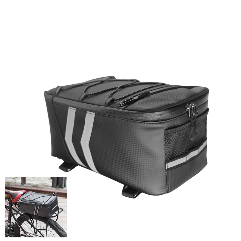 

Bicycle Bags 9L Large Capacity Waterproof Cycling Bag Mountain Bike Saddle Rack Trunk Bags Luggage Carrier Bike Bag