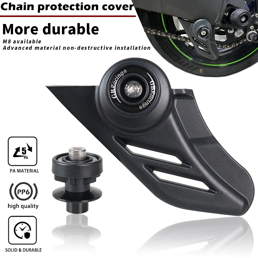 ZX4RR Motorcycles padock stand bobbins 8mm/0.31in Chain Guard GBRacing for KAWASAKI ZX25R ZX4R ZX4RR SE ZX6R ZX636