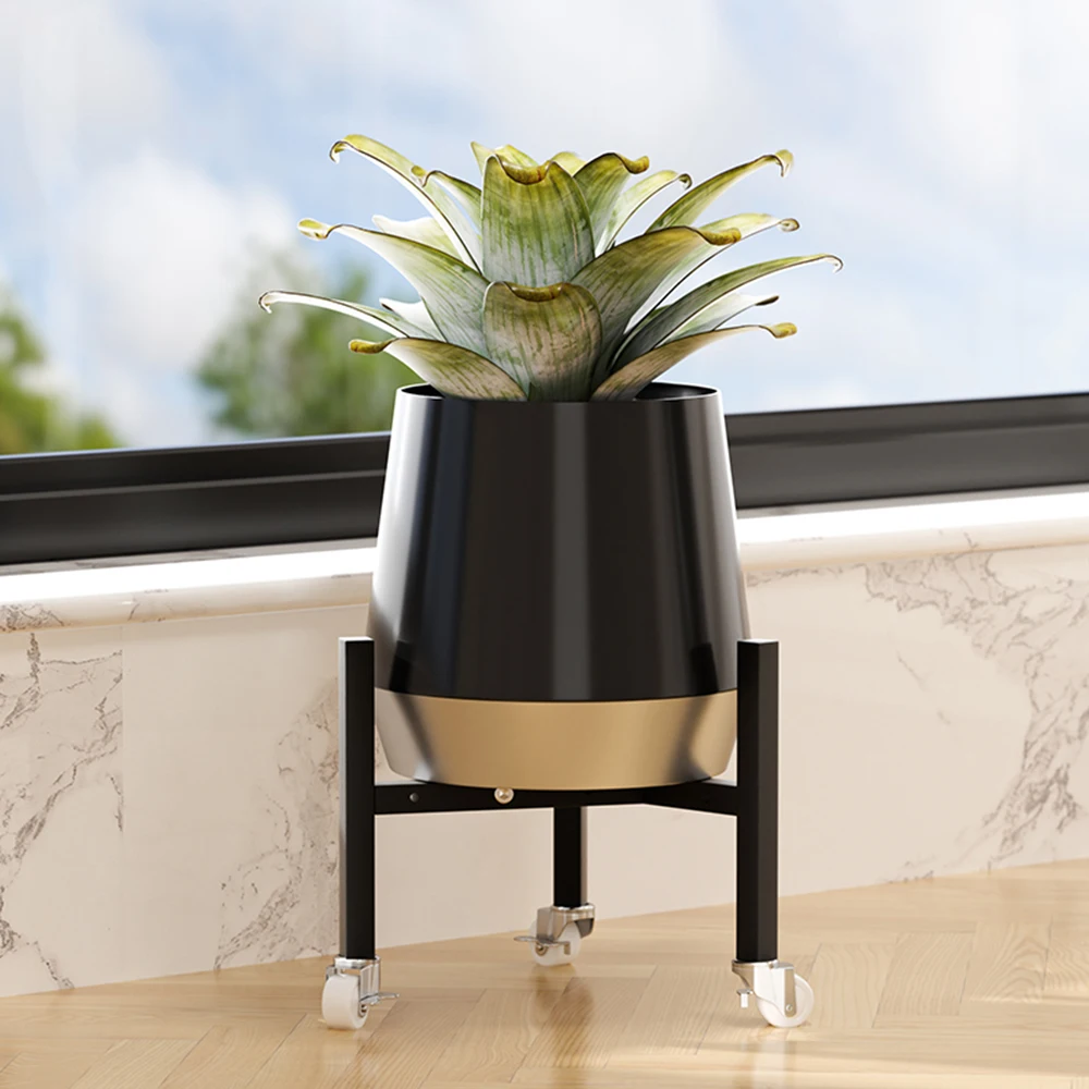 Floor type Metal Flower Pot Tray Shelf Living Room Balcony Flower Pot Storage Shelf Rack Width Adjustable