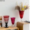 Goblet Shaped Transparent Glass Vase Desk Decoration Flower Arrangement Hydroponics Flower Pot Floral Vases Room Aesthetic Decor 2