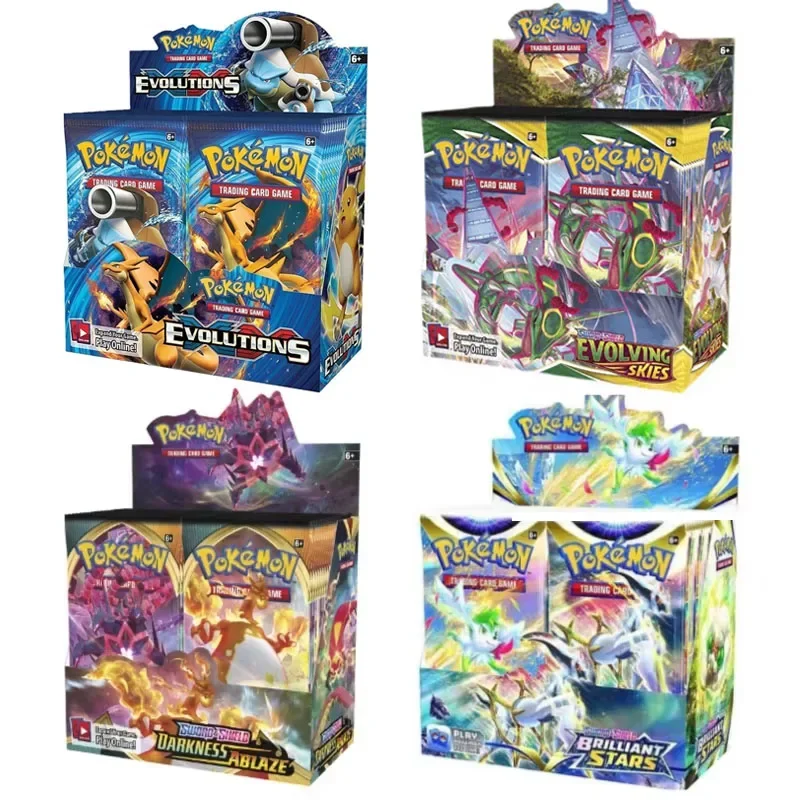pokemon cards 324/360Pcs Pokemon Cards Sun & Moon Evolutions Pokemon Booster Box Collectible Tradeiner Card Game Toy For Children Gift