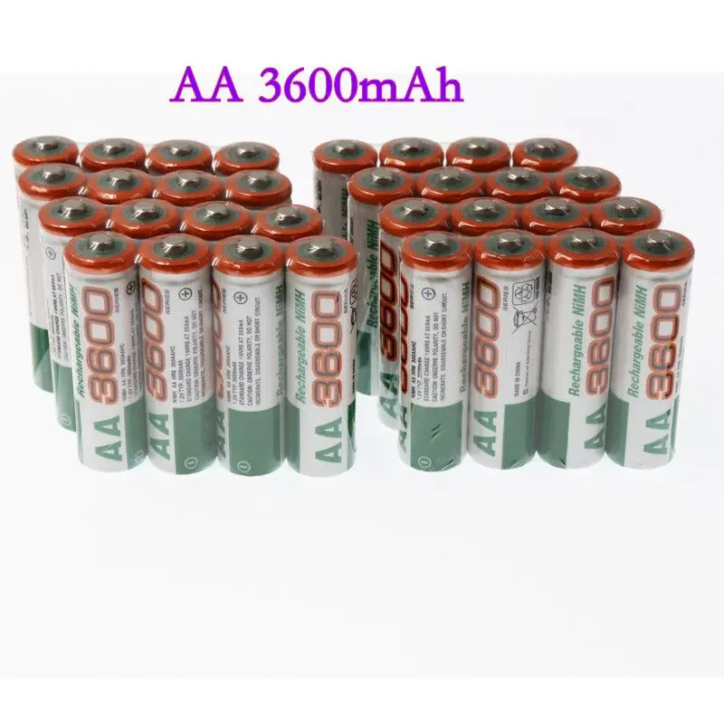 4-20P S Новый AA аккумулятор 3600 мАч перезаряжаемый Ni-MH 1,2 в AA3600 Аккумулятор для часов, мышей, компьютеров, игрушек и т. д.