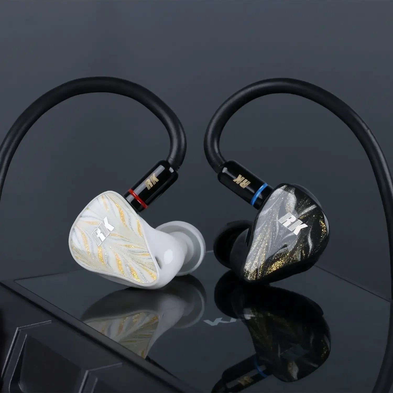 Ranko RIE-880 HIFI 유선 인이어 IEM 이어폰, 9.2mm 다이나믹 드라이버, 풀 레인지 OCC 단결정 실버 도금 구리 케이블