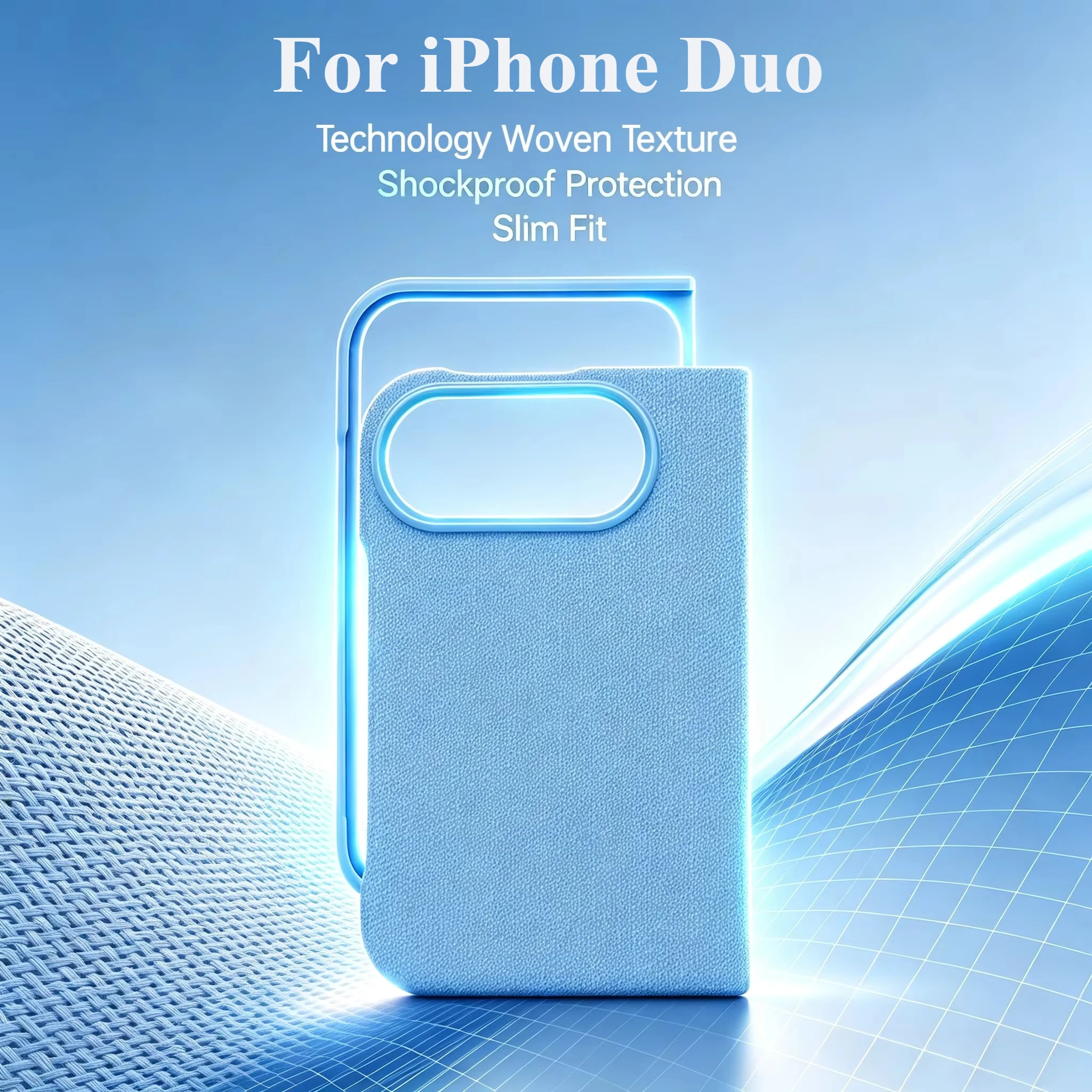 Woven Texture Magnetic Fold Phone Case with Shockproof Cover and Color Technology