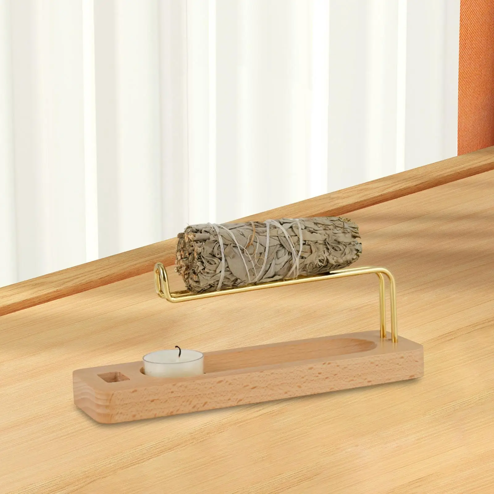 Sage Palo Santo Holder Decoration Farmhouse for Incense Stick Incense Stick Holder Candle Holder Table Centerpiece Multifunction