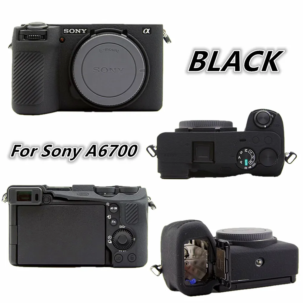 Silicone Case Cover Camera Bag for Sony A6700 A7IV A7M4 ZV-E10 ZV-1 ZV1F A7c A9 A7R A7 A7S III IV A7III A7RIII A7RIV A9II ZV1II camera case