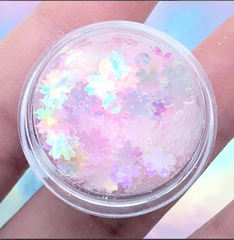 

Iridescent Sakura Confetti Glitter Mix | Cherry Blossom Glitter Dust | Floral Resin Inclusions | Nail Art Supplies (Pink / 50g)
