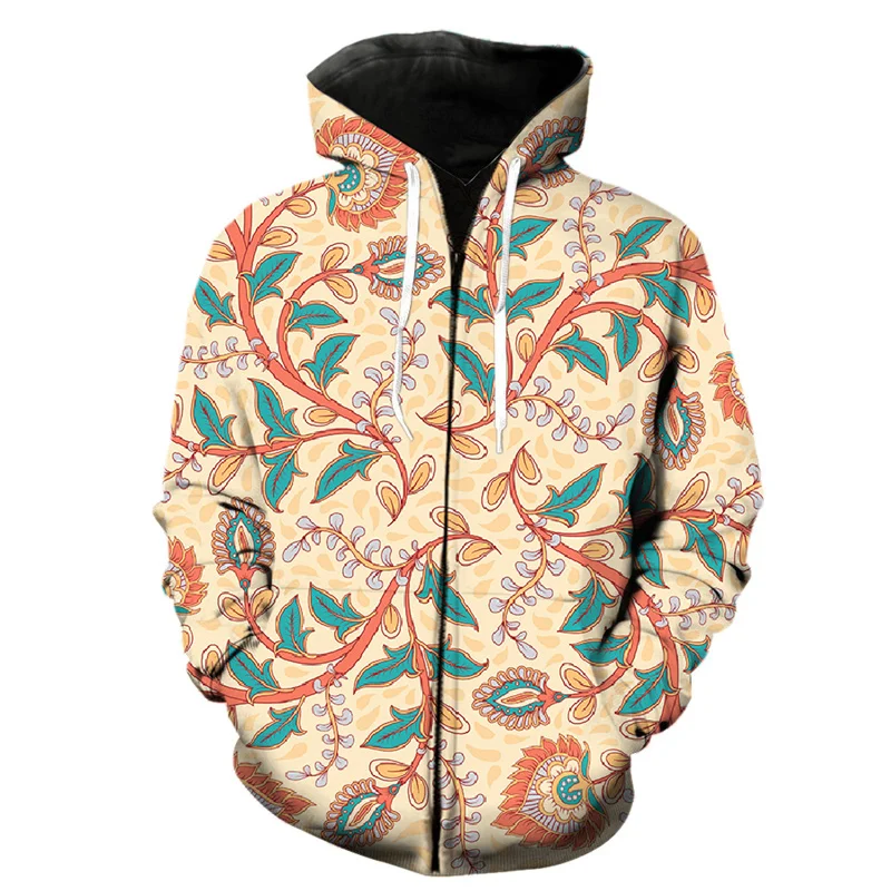 thumbnail image 1 of Sudadera con capucha exótica retro con estampado 3D para hombre, sudaderas con gráficos florales, sudaderas casuales de gran tamaño con capucha, suéteres con cremallera, parte superior holgada, 1 of 5