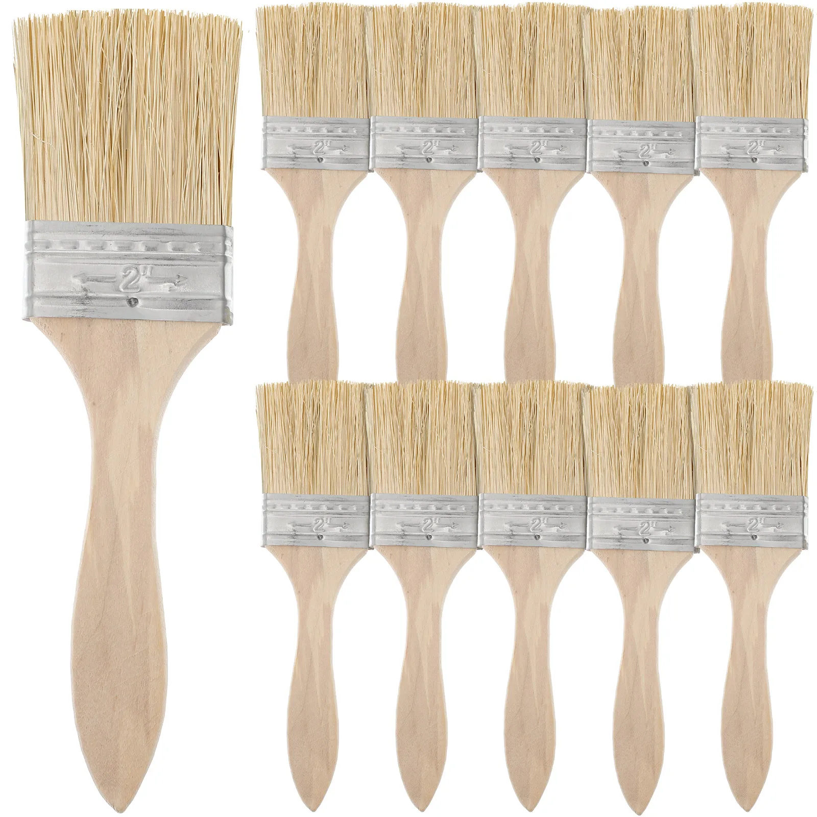 10Pcs Thickened Wooden Handle Paint Brush House Decoration Butter Mixed Fiber Painting Brush Paint Application Tools paint brushes