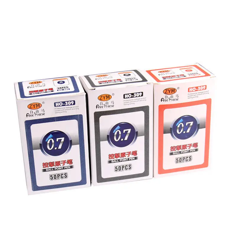 10/50Pcs Ballpoint Pens 0.7mm Fine Point Writing Pens in Black Red Blue for Students Office Stationery Signing Pen - 5