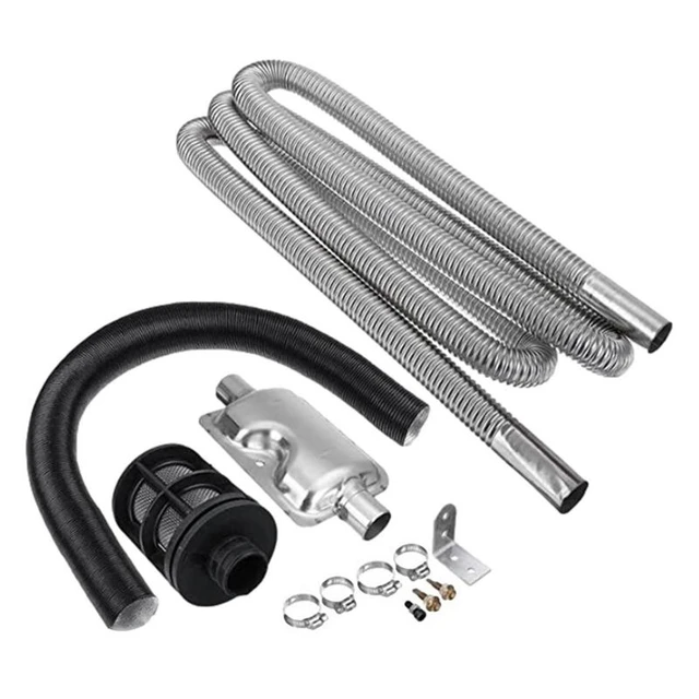 Car Parking Air Heater Exhaust Pipe Kit With Muffler Rustproof Stainless  Steel Exhaust Pipe Parking Air Heater Vent Hose - AliExpress