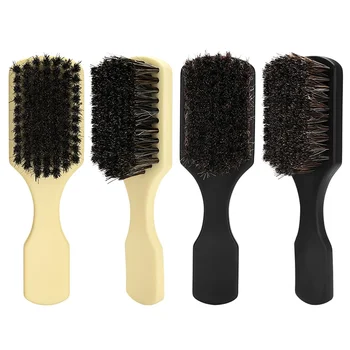 Barbiere Uomo Setole di cinghiale Spazzola per barba Spazzola per capelli da salone Pettine da barba Testa di olio Styling Districante Baffi facciali Strumenti per la pulizia