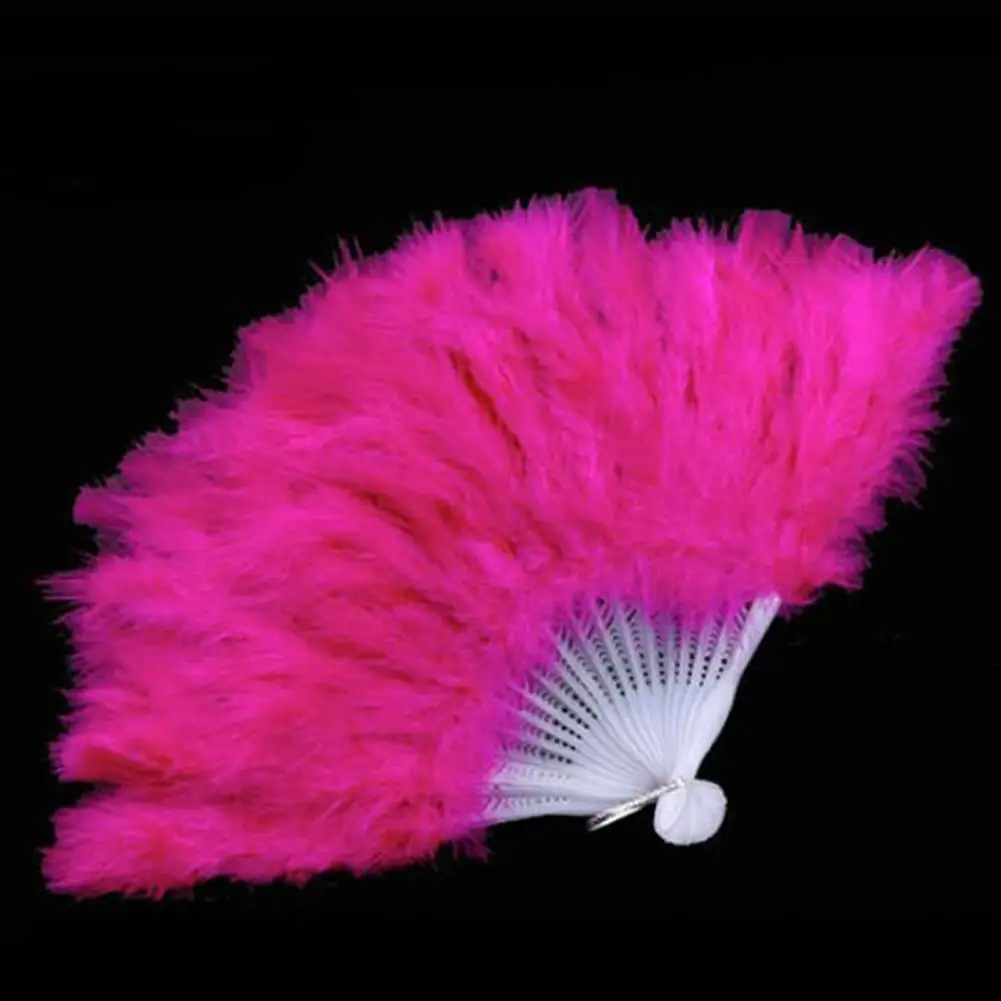 Feather Fan Hand Fan Wedding Feather Dance Bridal Fans for Wedding Cool Fans Photo Shooting Pose Elegant Folding Decor