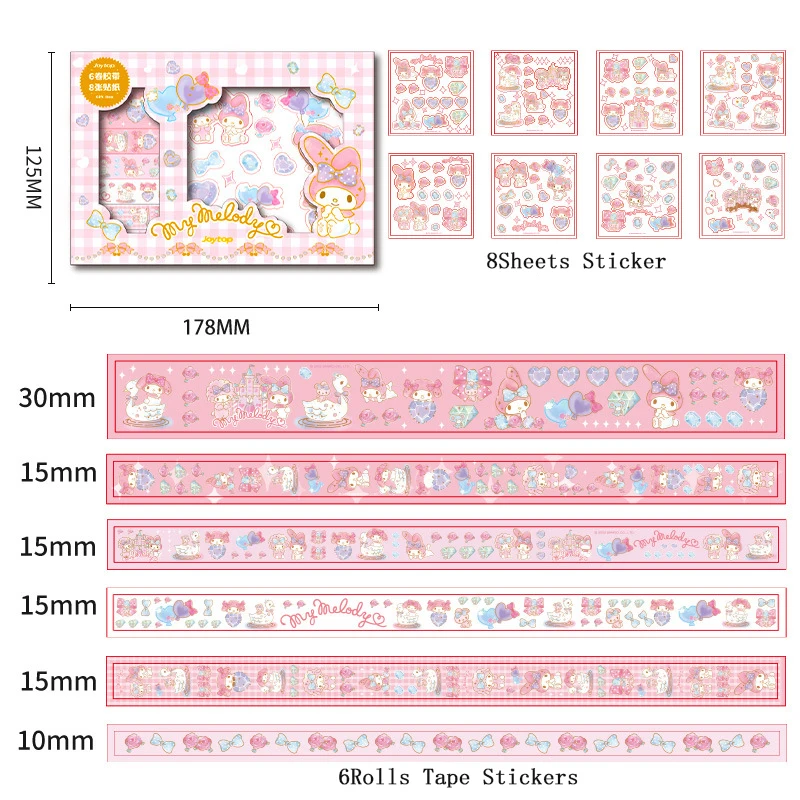 Stickers Set Accessories Cartoon Tape Gold Stamping Sticker Kids Toys Gift