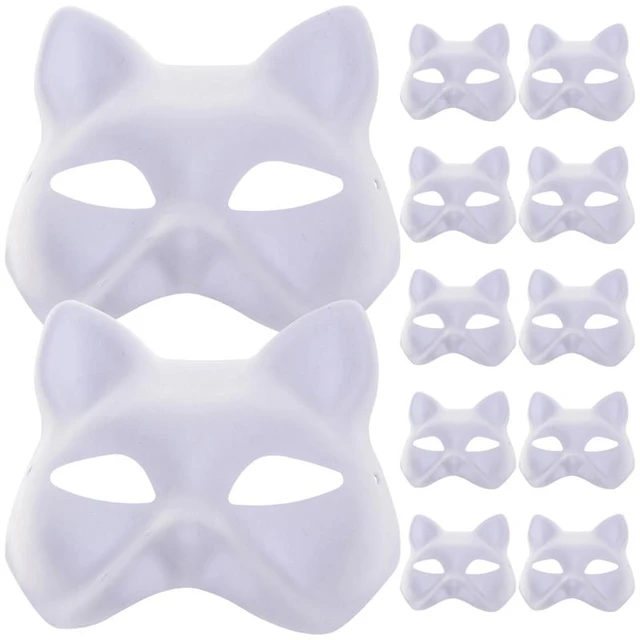 12pcs kids paper masks Kids Animal dance party masks Accessories Cat Mask