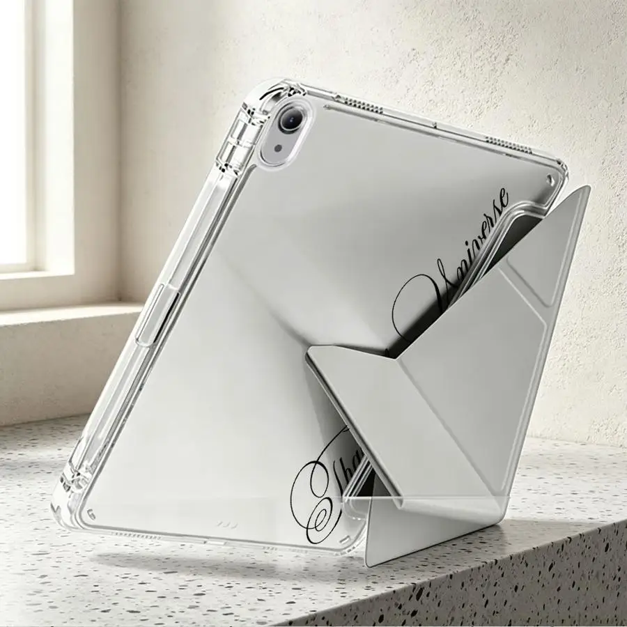 Personalized Letter Pattern Tablet Case with Pen Slot