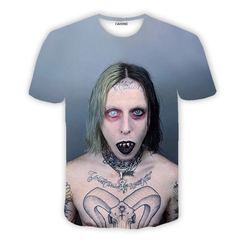 

CAVVING 3D Printed Ghostemane Casual T-shirts Hip Hop T Shirts Harajuku Styles Tops Clothing for Men/women T02