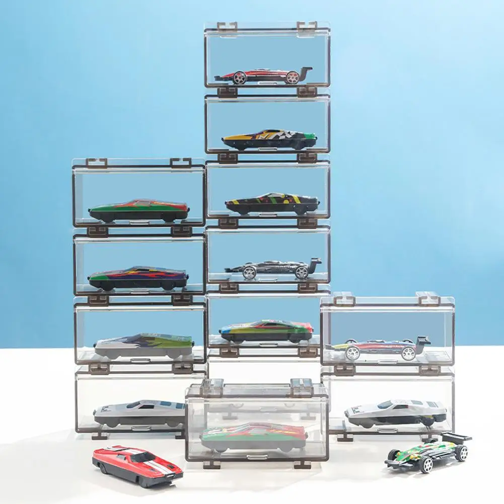 1:64 Diecast Model Car Plastic Display Box Storage Box High-grade With Fasteners Be Connected For Hot Wheel Minigt (without Q5s9