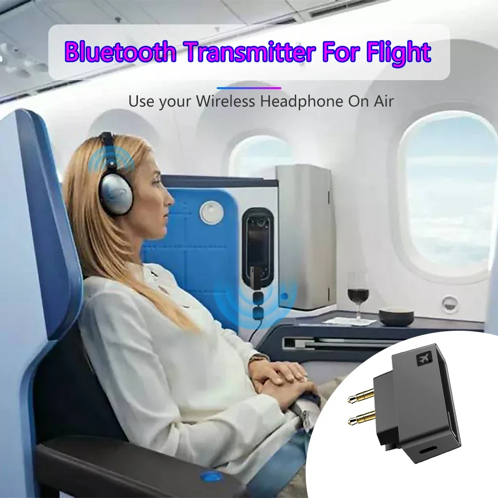 Bluetooth 5,0 Flugzeug Airline Flug adapter a2dp Funksender für