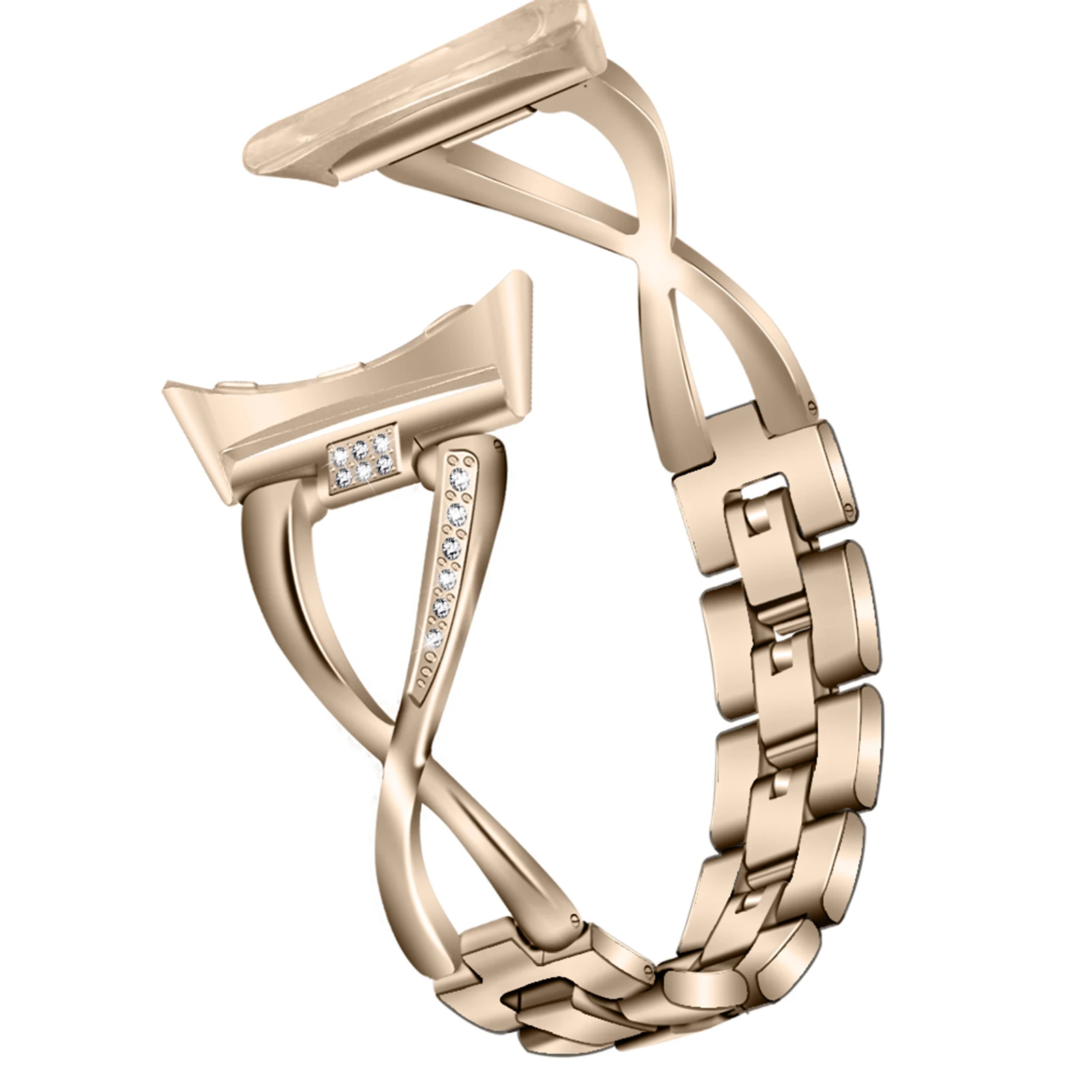 Elegant Bling Diamond Band - Fashion Women's Metal Bracelet Strap