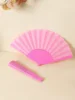 1PC Multi-color fashion simple solid color folding fan, perfect gift for friends, family and classmates 3