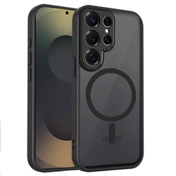 Magsafe Matte Clear Protective Phone Case - Galaxy A06 5G (Black)