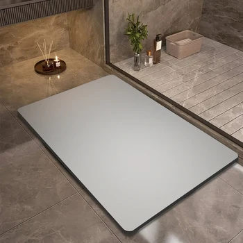 Semplice tappetino in fango diatomea per bagno, tappetino antiscivolo per pulire i piedi, tappetino morbido per porta d'ingresso, in tinta unita, che assorbe l'acqua 1