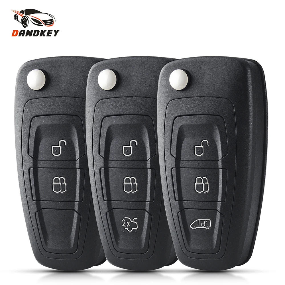 Dandkey Blade Remote Key Shell Case For Ford C-max S-max Focus Ranger Galaxy Mondeo Transit Kustom Tourneo HU101 FO21