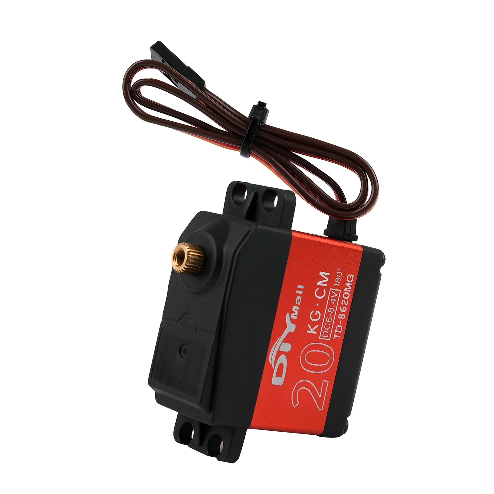Servo numérique TD-8620MG 67g monté sur un modèle réduit, parfait pour avion ou bateau RC.