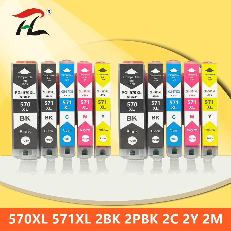 

570xl PGI570 CLI571 PGI-570 CLI-571 Compatible Cartridge For CANON Pixma MG5750 MG5751 MG5752 MG5753 MG6850 MG7750 MG6853