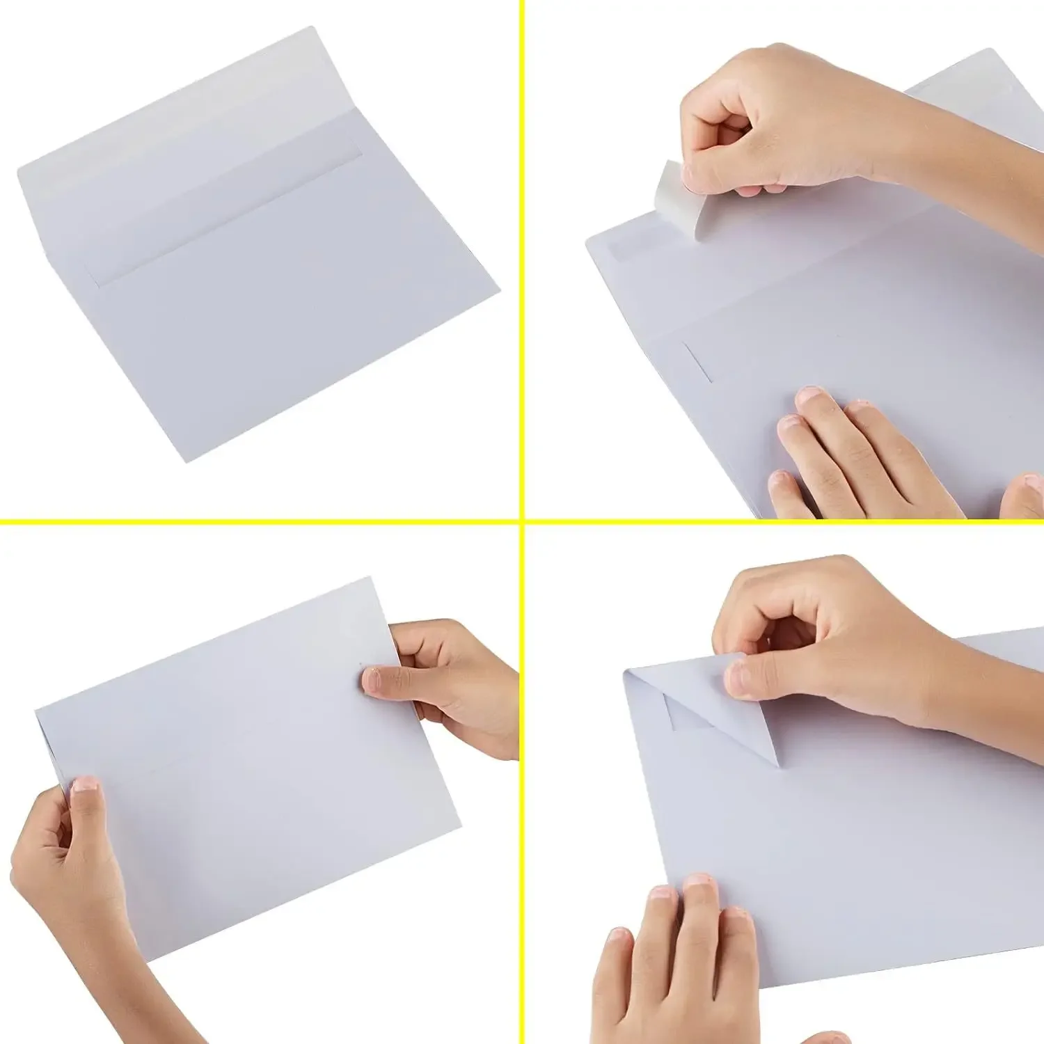 A7 Envelope 50pcs Kraft Paper Postcard Style Envelopes for Wedding Invitations Stationery Gift Packaging