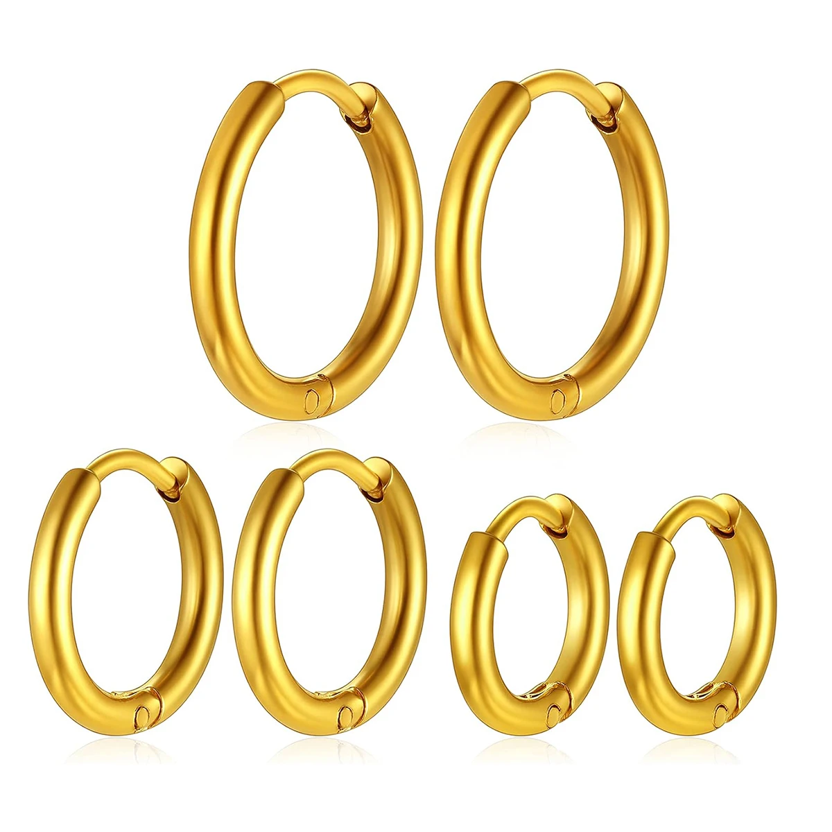 Yumilok Boucles D'oreilles Inoxydable Vintage Hommes Femmes Créatives Triangle Bagues D'oreilles Street Hippie Anneau D'oreille Bijoux Fantaisie Créoles Adolescents Décoration