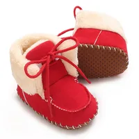 0 to 18 Months Infant Winter Snow Boots Warm Tie Up Baby First Walker Shoes for Christmas, Baby Shower 1