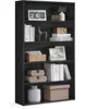 Bookshelf, 31.5 Inches Wide, 5-Tier Open Bookcase with Adjustable Storage Shelves, Floor Standing Unit, Ebony Black Bookshelf 1