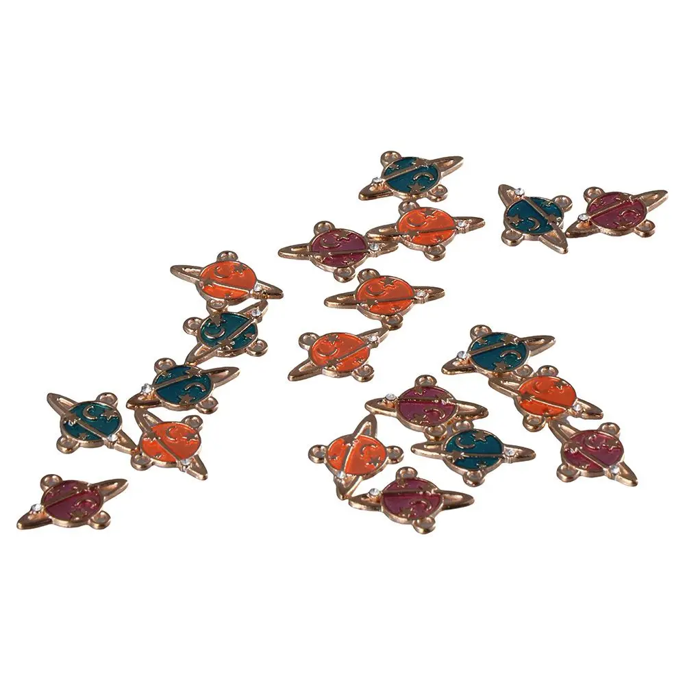 

Подвески из сплава и эмали в виде звезд, ювелирные изделия, многоцветные шармы в форме Луны, подвески с 2 отверстиями, ручная работа, для любимых